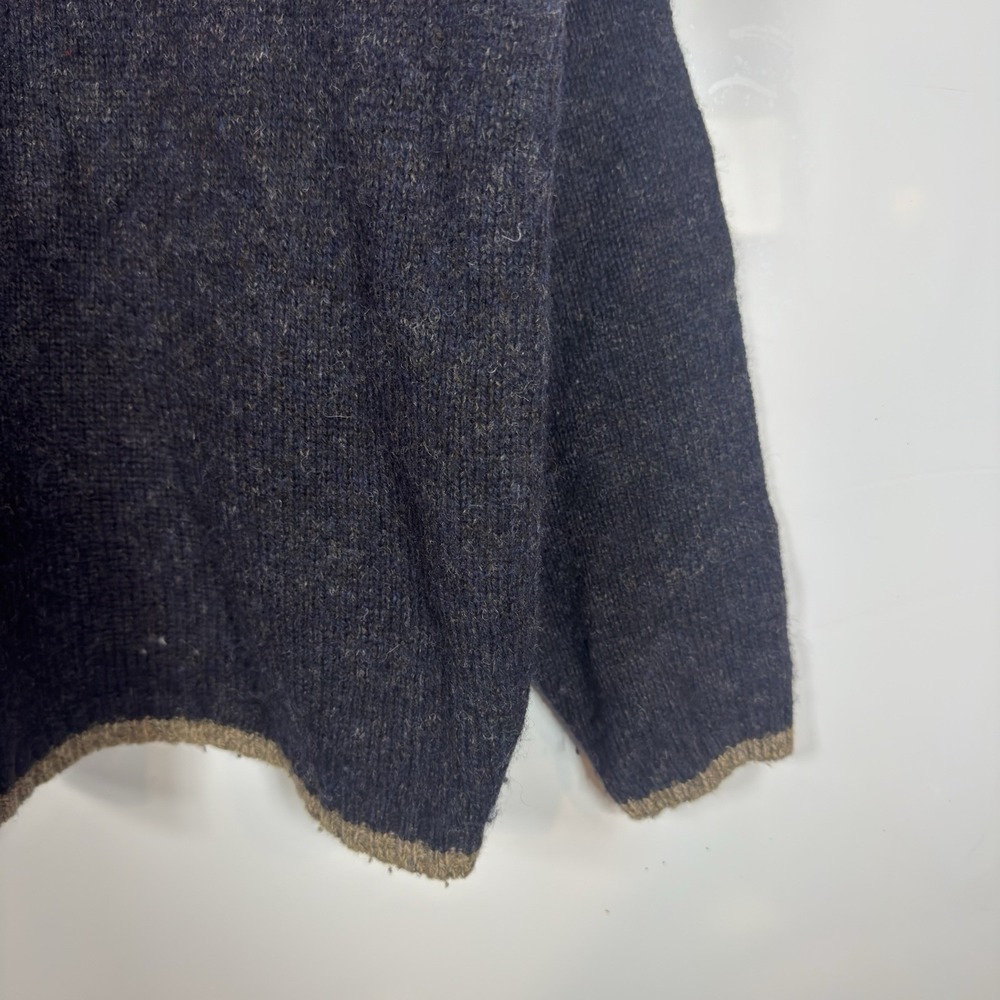 VTG Orvis Sweater Mens XL Blue Wool Crewneck Fisherman Knit Multicolor USA Made - Picture 3 of 8